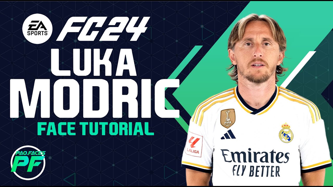 EA FC 24 LUKA MODRIC FACE Pro Clubs CLUBES PRO Face Creation - CAREER MODE - LOOKALIKE