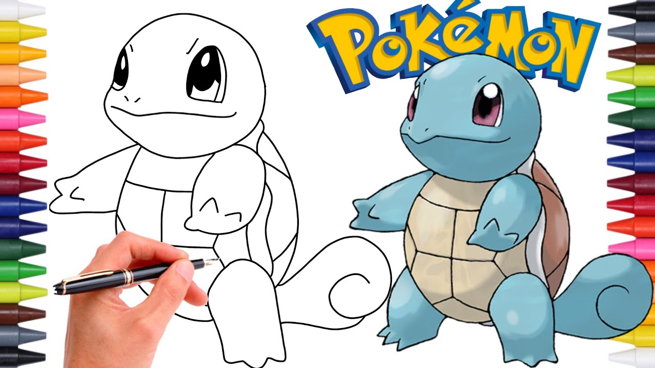 Comment Dessiner LE POKÉMON CARAPUCE (Squirtle) FACILEMENT ! #007 | GÉNÉRATION 1
