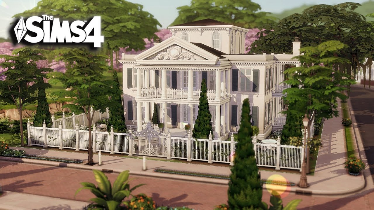 Huge Colonial house | STANTON HALL NATCHEZ | The Sims 4 build