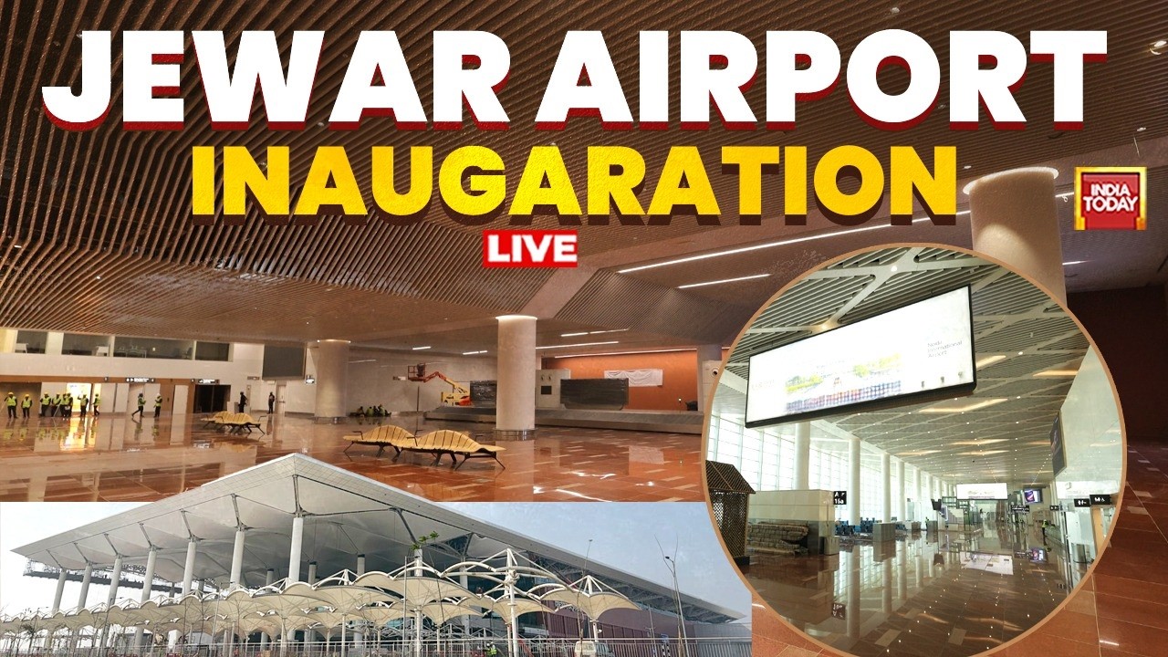 Jewar Airport Inaugurates Live: PM Modi Inaugurates Noida International Airport | PM Modi Live