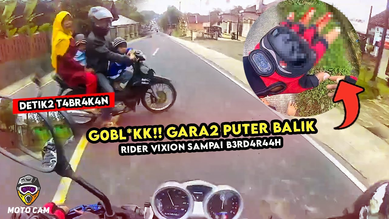 TAK TERHINDARKAN!! Insiden Cr4$h Rider Vixion Dan Bapak2 T0l*l - Nekat Speeding Saat Hujan