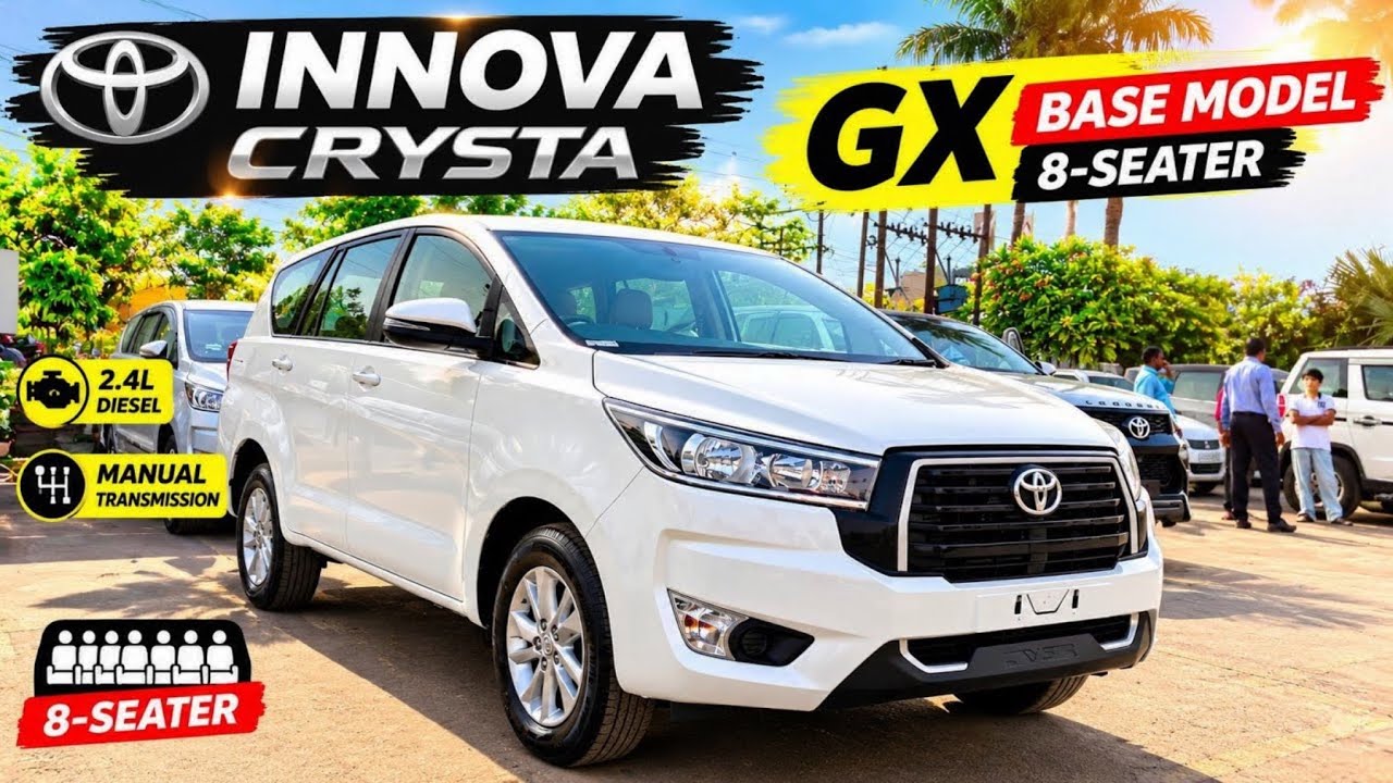 New Updated Toyota Innova Crysta GX Base Model | 8 Seater 2026 | Detailed Review |