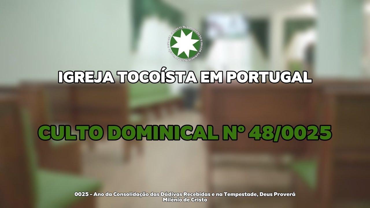 CULTO DOMINICAL Nº 48 - 30 / NOVEMBRO  / 2025