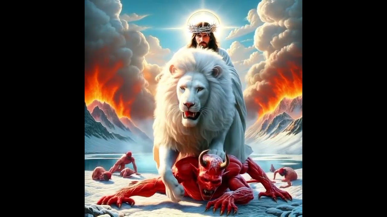 J&eacute;sus, le lion et Satan #love #amour #spiritualit&eacute; @dominiquedijoux8358