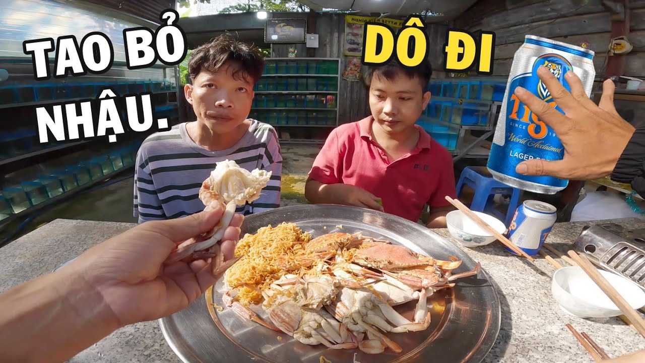 Anh Nhí Betta bỏ nhậu và phản ứng của Ông Tư BÁO với món Ghẹ Hấp Mì siêu bén