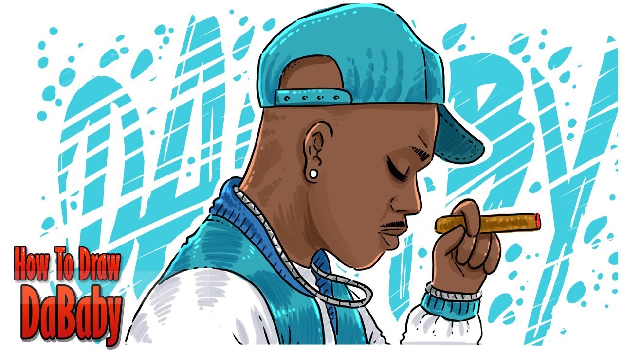 how to draw DaBaby step by step