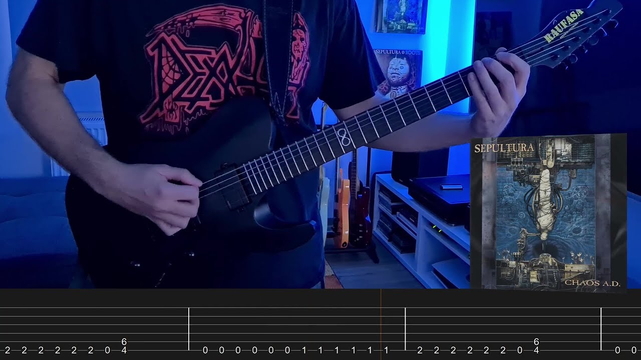 Sepultura - Biotech is Godzilla (Guitar Cover + Screentabs)