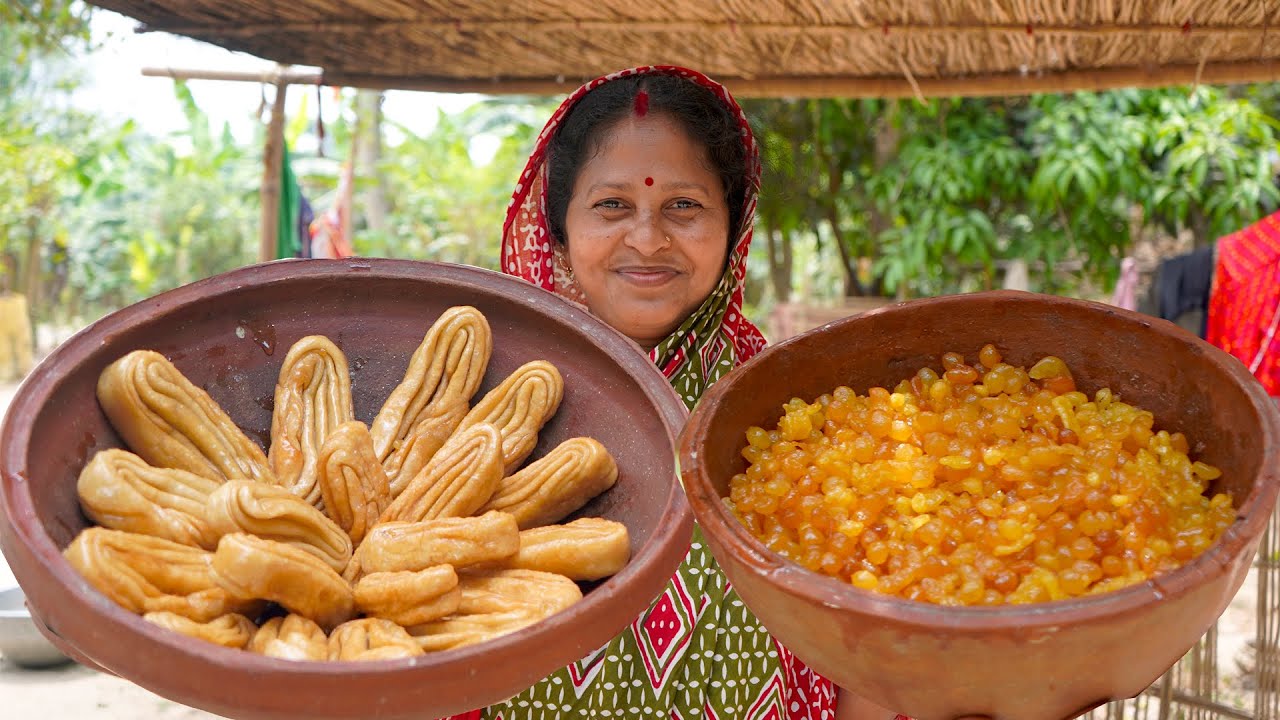 Bengali Famous Bonde & Goja Recipe | Bengali Sweet Recipe in village style