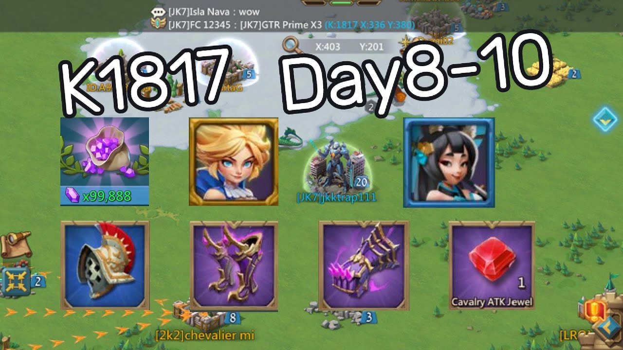 New Acc K1817 Day8-10,little upgrade!- Lords Mobile #lordsmobile