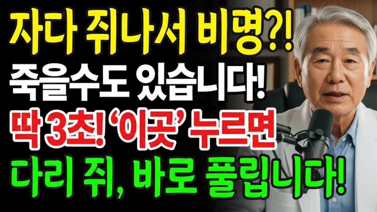 다리 쥐 났을 때? 딱 3초, 이렇게만 하면 통증이 즉시 풀립니다! 응급처치 60대이상, 필수 건강정보 | 다리 쥐났을때 대처법