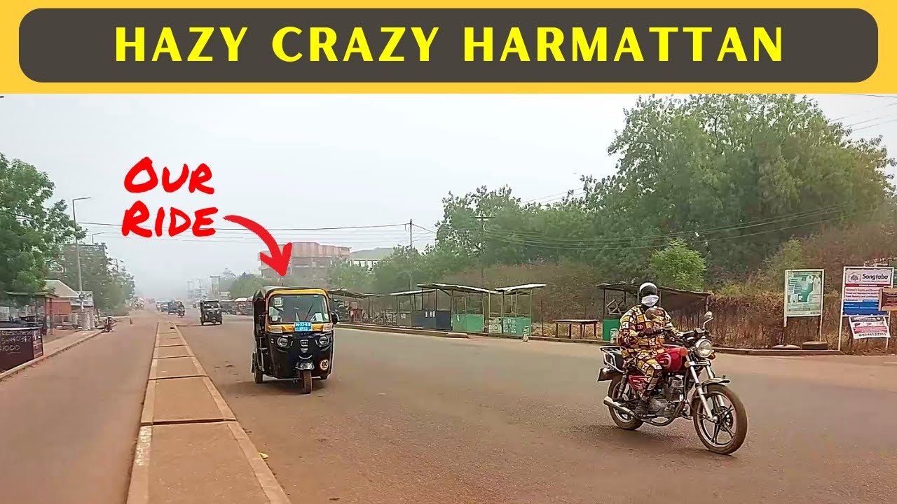 Shared Ride in a Yellow-Yellow to Tamale Center on Hazy Harmattan Afternoon - Driving in Ghana 🇬🇭