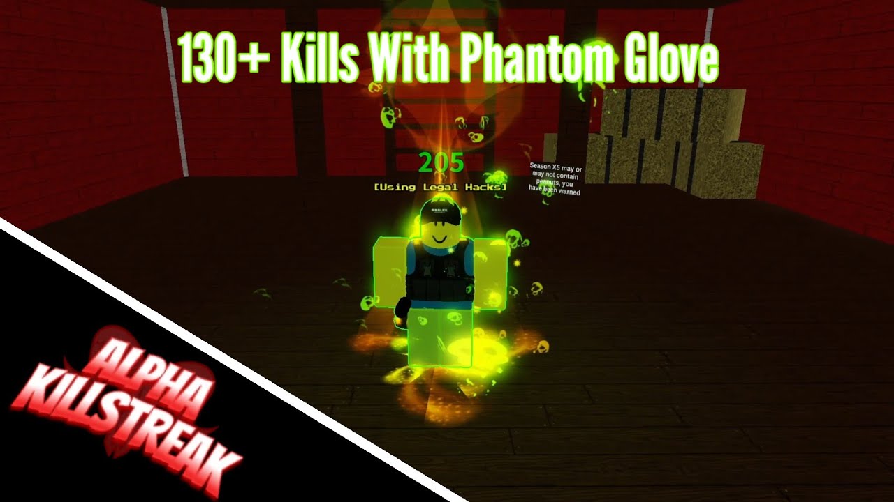 130+ Kills with phantom glove | Roblox Alpha Killstreak