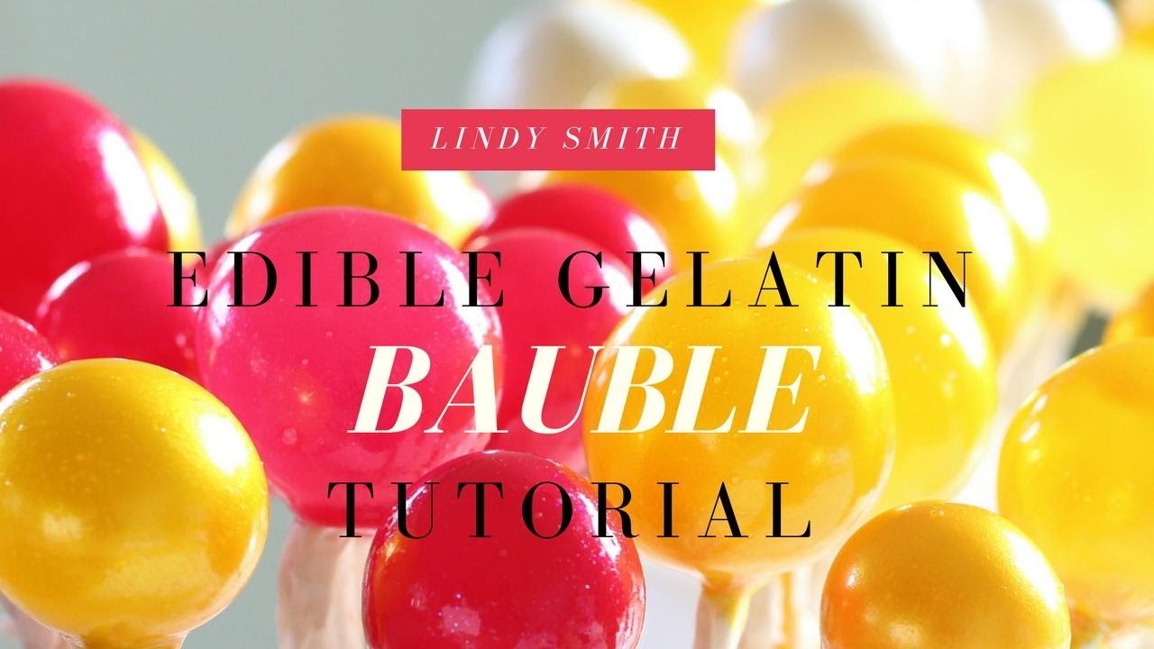 How to make edible gelatine baubles or bubbles to decorate your cake by Lindy Smith