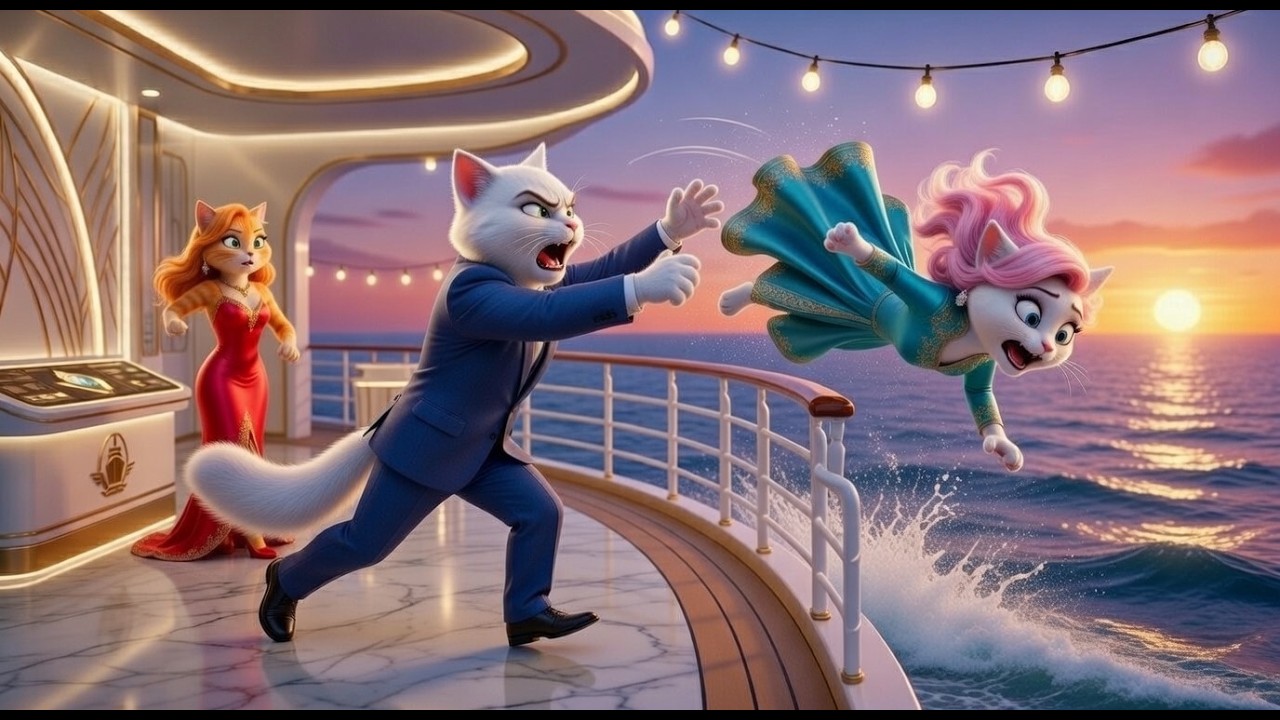 Papa Cat Threw Mama Cat in the Ocean… What Happened Next 😱