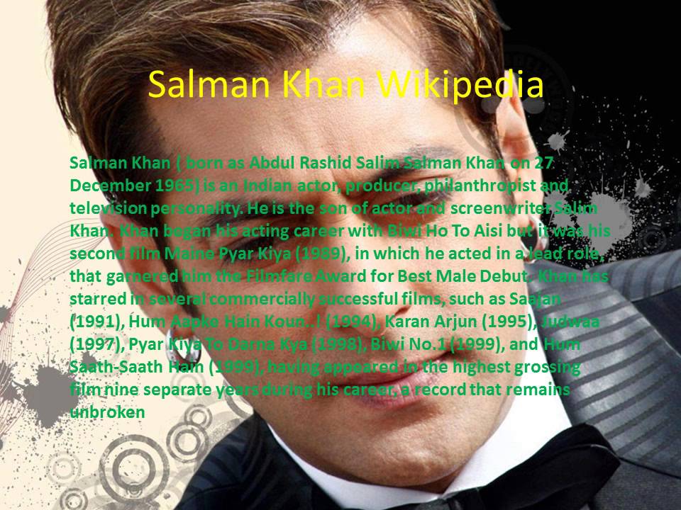 Salman Khan - Wikipedia, the free video