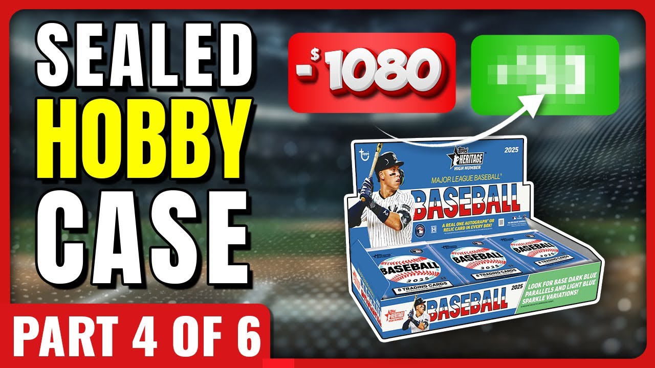 ANOTHER RED INK!🚨 FULL CASE PROFIT CHALLENGE🚨 2025 TOPPS HERITAGE HIGH NUMBER HOBBY CASE PART 4 OF 6