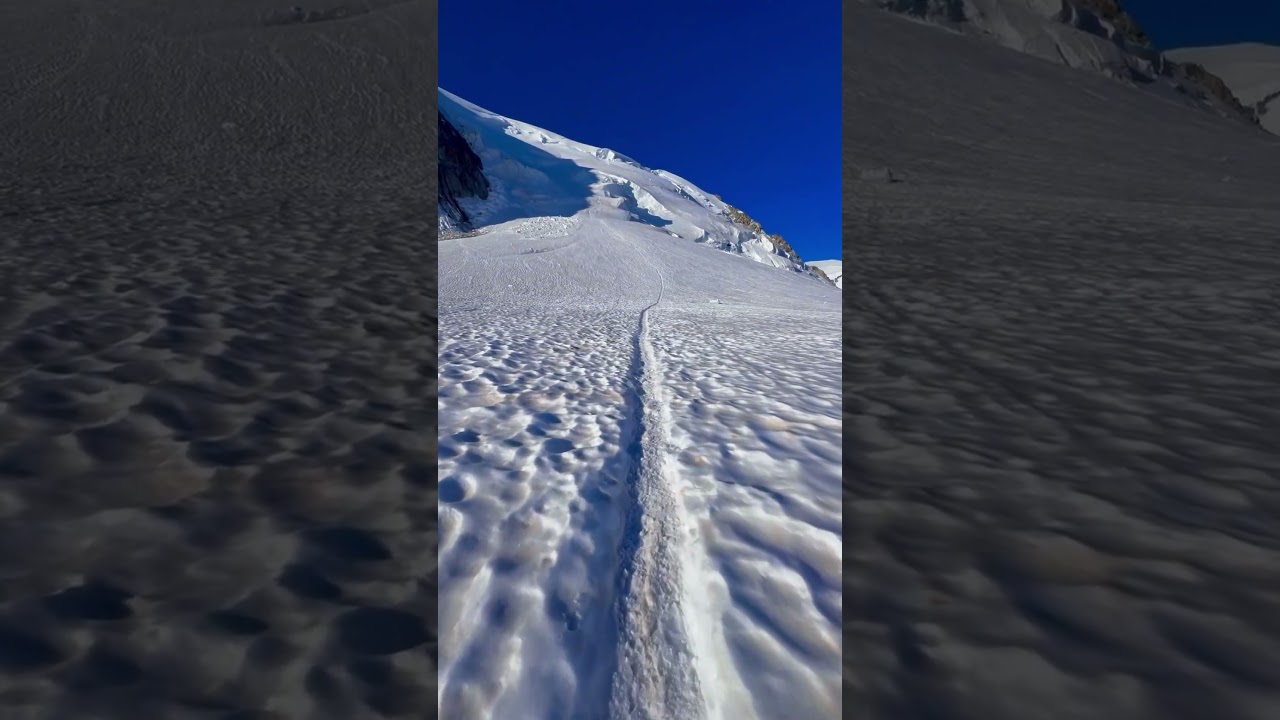 Yesterday, I reached the summit of Mont Blanc du Tacul, climbing its 40&deg; slope 👀