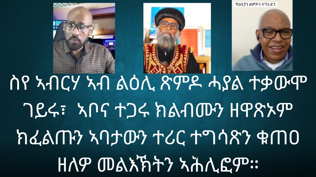 ስየ ኣብርሃ ኣብ ልዕሊ ጽምዶ ሓያል ተቃውሞ ገይሩ፣  ኣቦና ተጋሩ ክልብሙን ዘዋጽኦም ክፈልጡን ኣባታውን ተሪር ተግሳጽን ቁጠዐ ዘለዎ መልእኽትን ኣሕሊፎም።