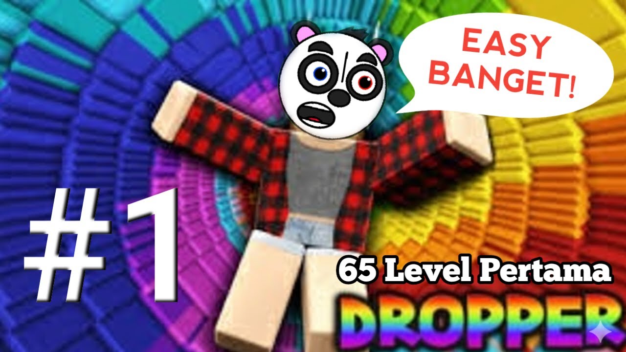 INI GAME GAMPANG BEUT! - Roblox : The Dropper (1-65) #1