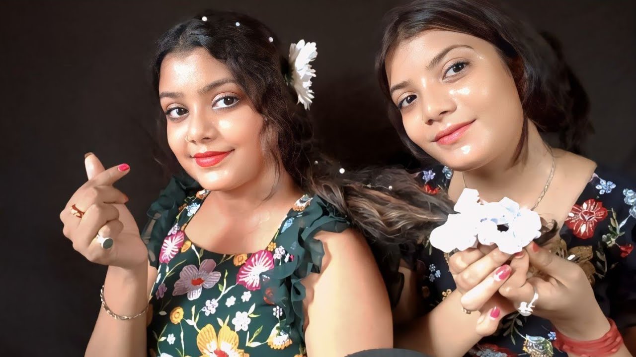 ASMR DOING MY SISTER HAIR PLAY (Brushing ,Scalp Massage oli message. ,)❤️😳