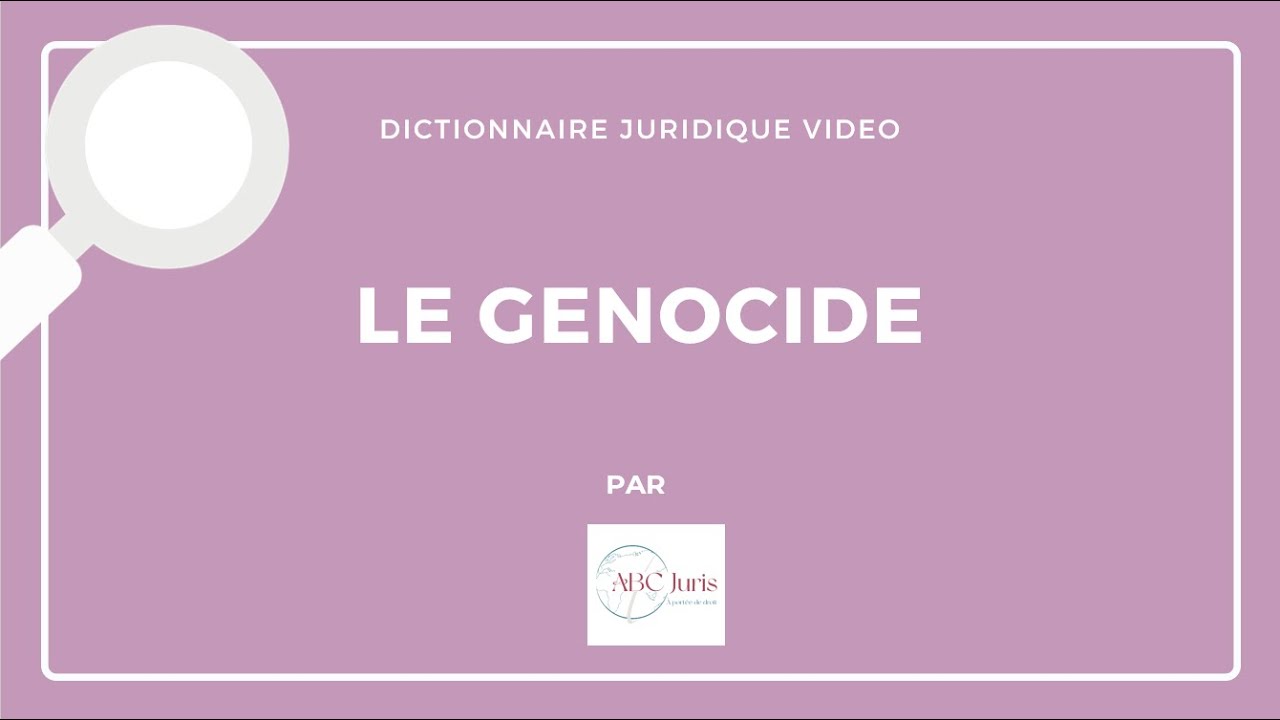 GENOCIDE en droit pénal spécial 🔤
