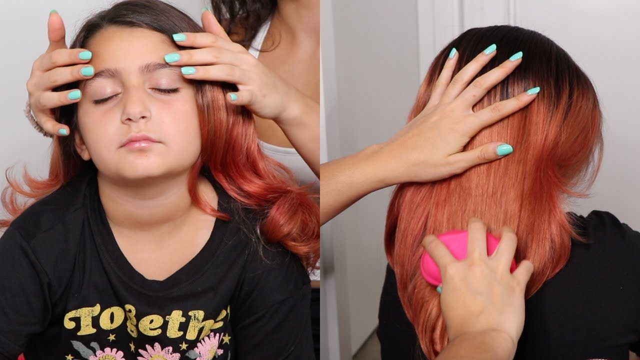 ASMR | Cozy & Quiet Hair, Neck, Back BRUSH & TRACE Feat. My Niece ♡