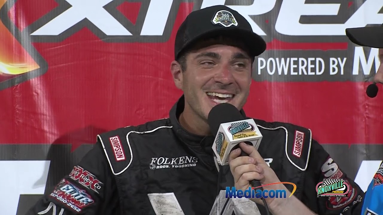 360 Knoxville Nationals Preliminary Night #1 Victory Lane // Aaron Reutzel // August ,3 2023