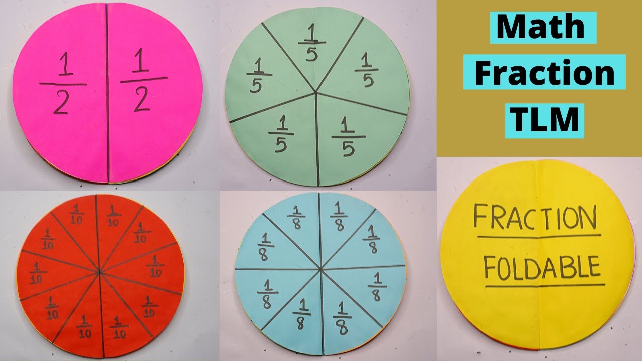 Math Working Model | Fraction Math TLM | Math fractions working model | Easy fraction model project