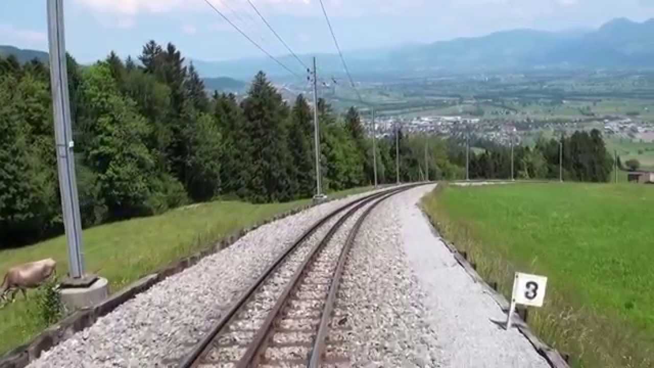 Fahrt im Panoramawagen von Gais nach Alstätten Stadt