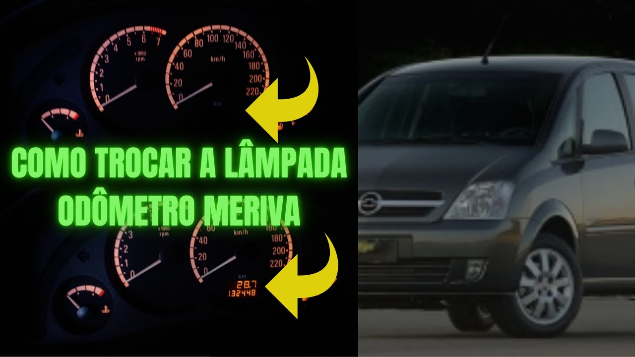Como trocar lâmpada do painel de instrumento da Meriva
