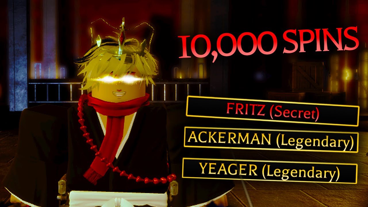 I Used 10,000 SPINS To Get The MYTHIC Fritz Family in Attack On Titan Revolution