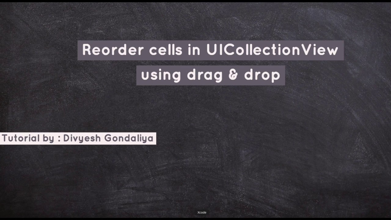 UICollectionView Cell drag and drop Swift 4