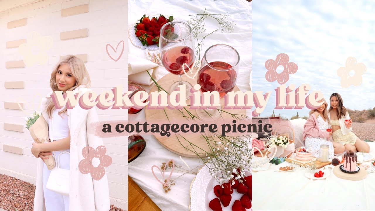 weekend in my life // a cottagecore aesthetic picnic vlog