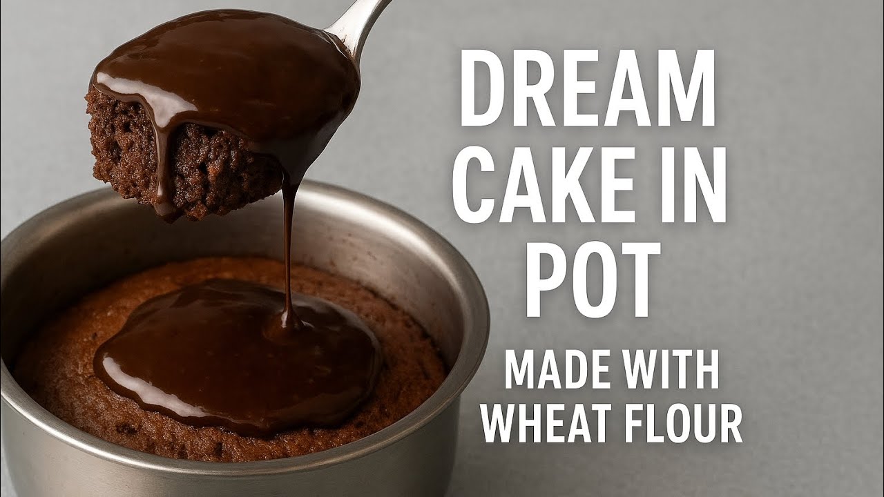 Chocolate dream cake in Pot🍫🥮 made with wheat flour super soft and gooey🤤