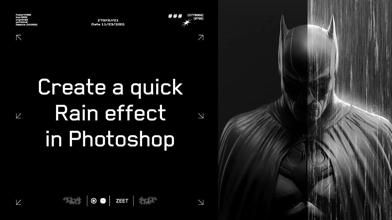 Create a quick rain effect in Photoshop
