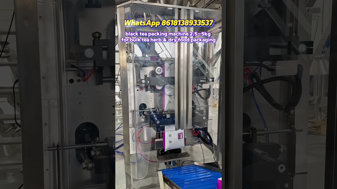 Automatic black tea packing machine 2.5&ndash;5kg, ideal for bulk tea dry food packaging. #machine #tea