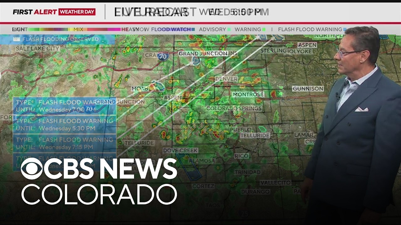 Monsoon storms creating areas of heavy rain
