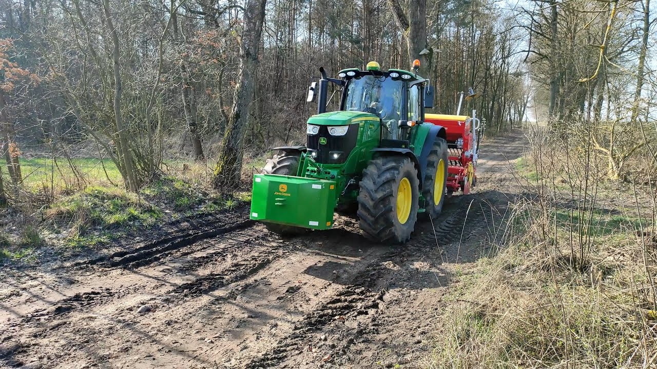 OPOROWY SIEW GROCHU 2024 ☆ John Deere 6195M, Pottinger Vitasem 302ADD