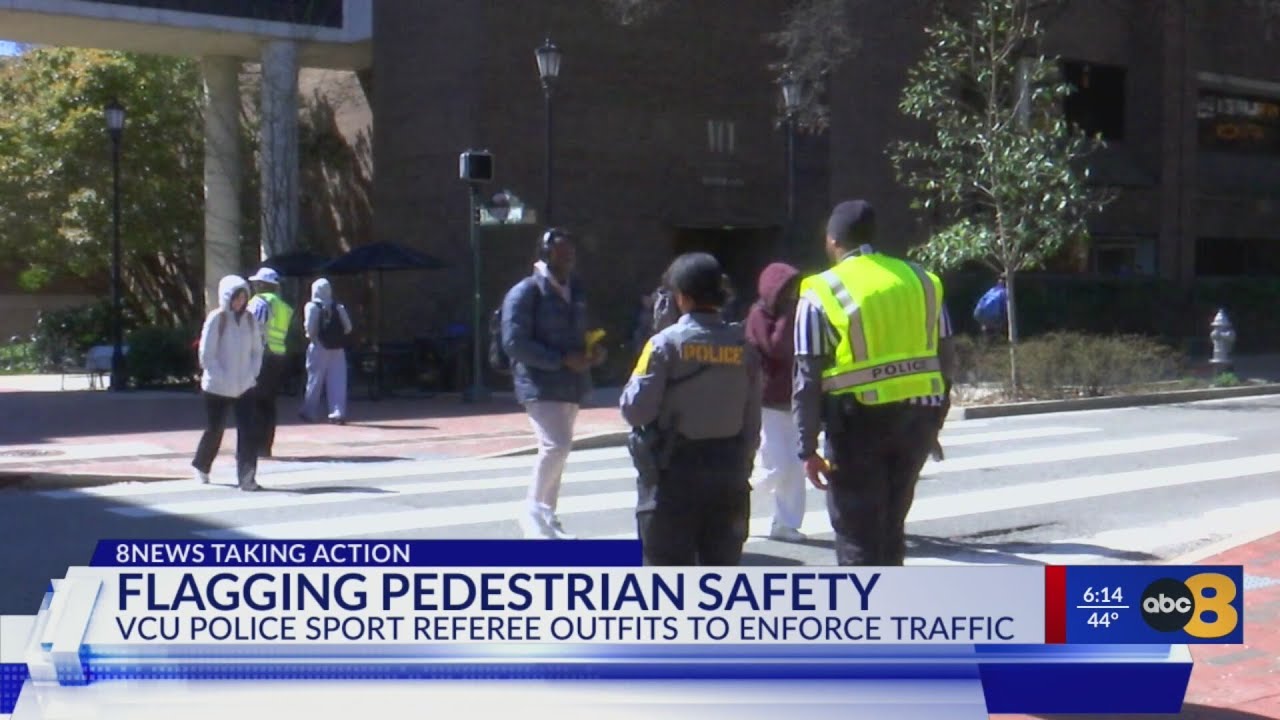 VCU Police hit the streets as referees to promote pedestrian safety