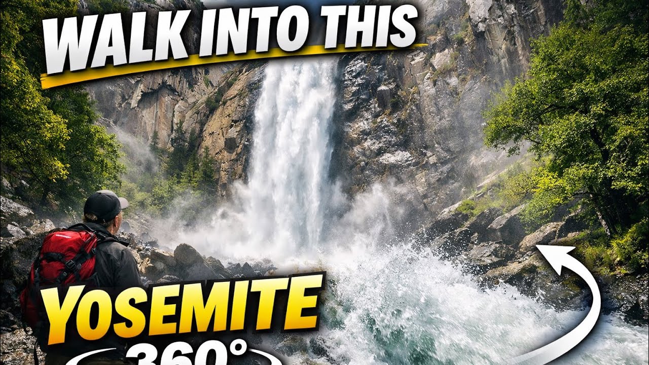 Hiking Up to Yosemite’s Waterfall! 🥾 | 360° Trail Experience
