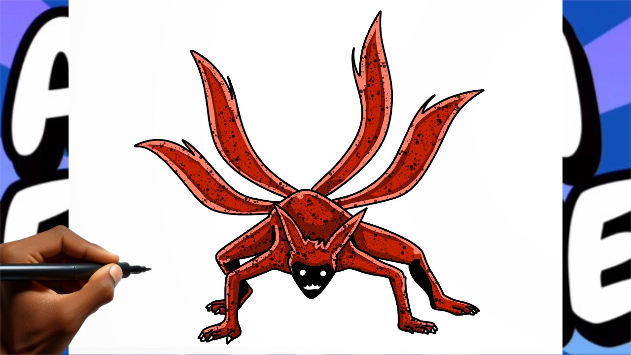 How to Draw Naruto 4 Tails Mode Easy Step by step (Naruto Shippuden)