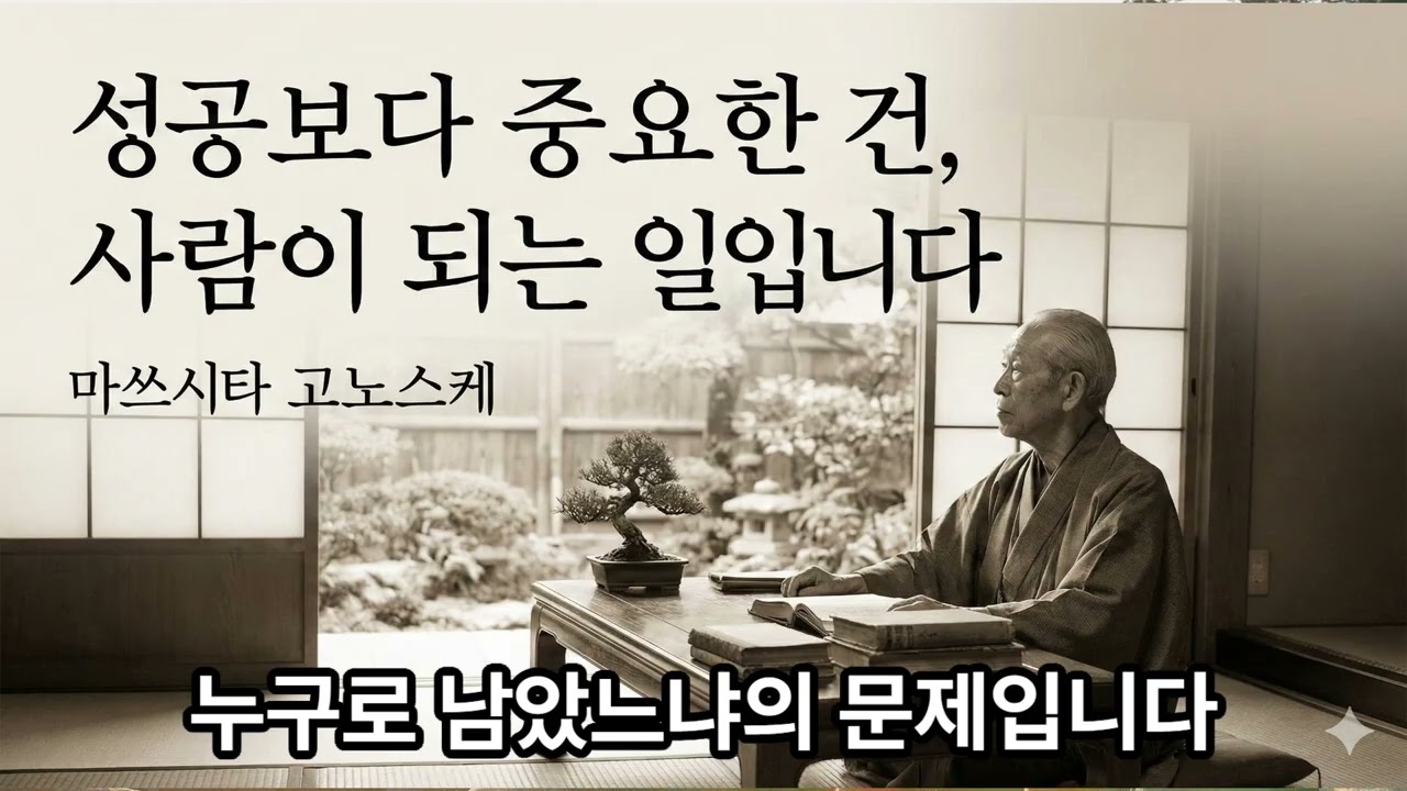 성공보다 중요한 건, 사람이 되는 일입니다