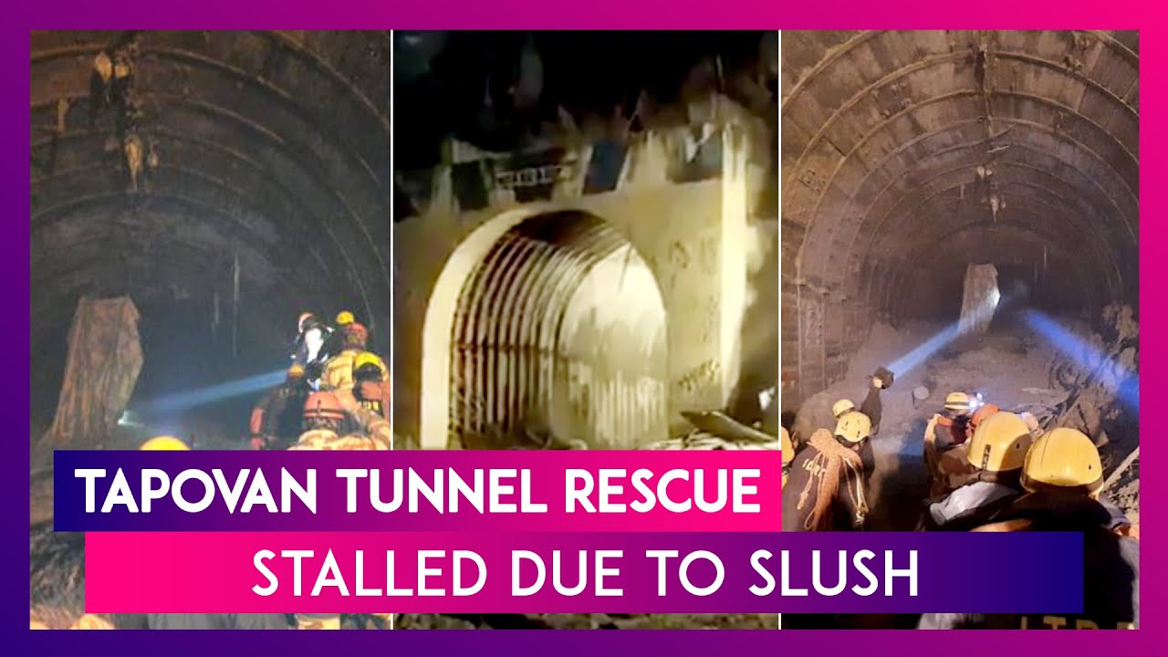 Uttarakhand Floods: Tapovan Tunnel Rescue Stalled Due To Slush, 35 Feared Trapped, Watch Ops Visuals
