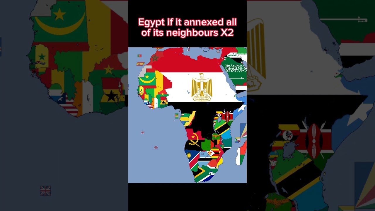 Egypt if it annexed all of its neighbours #shorts #geography #education #mapping