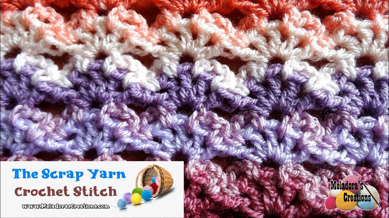 Perfect Scrap Yarn Crochet Stitch - Учебное пособие по вязанию крючком
