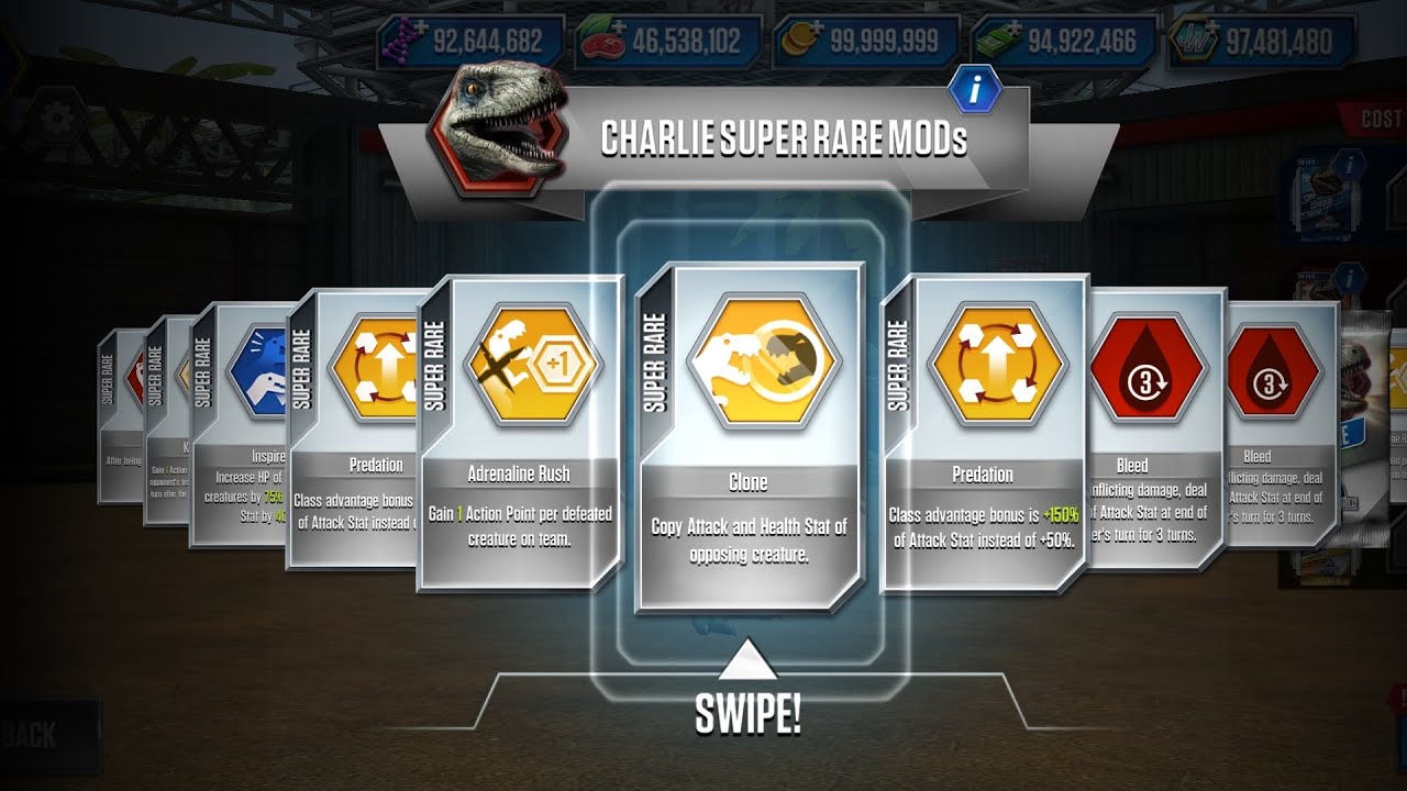 Spend One Million DNA on Mods | Jurassic World: The Game 