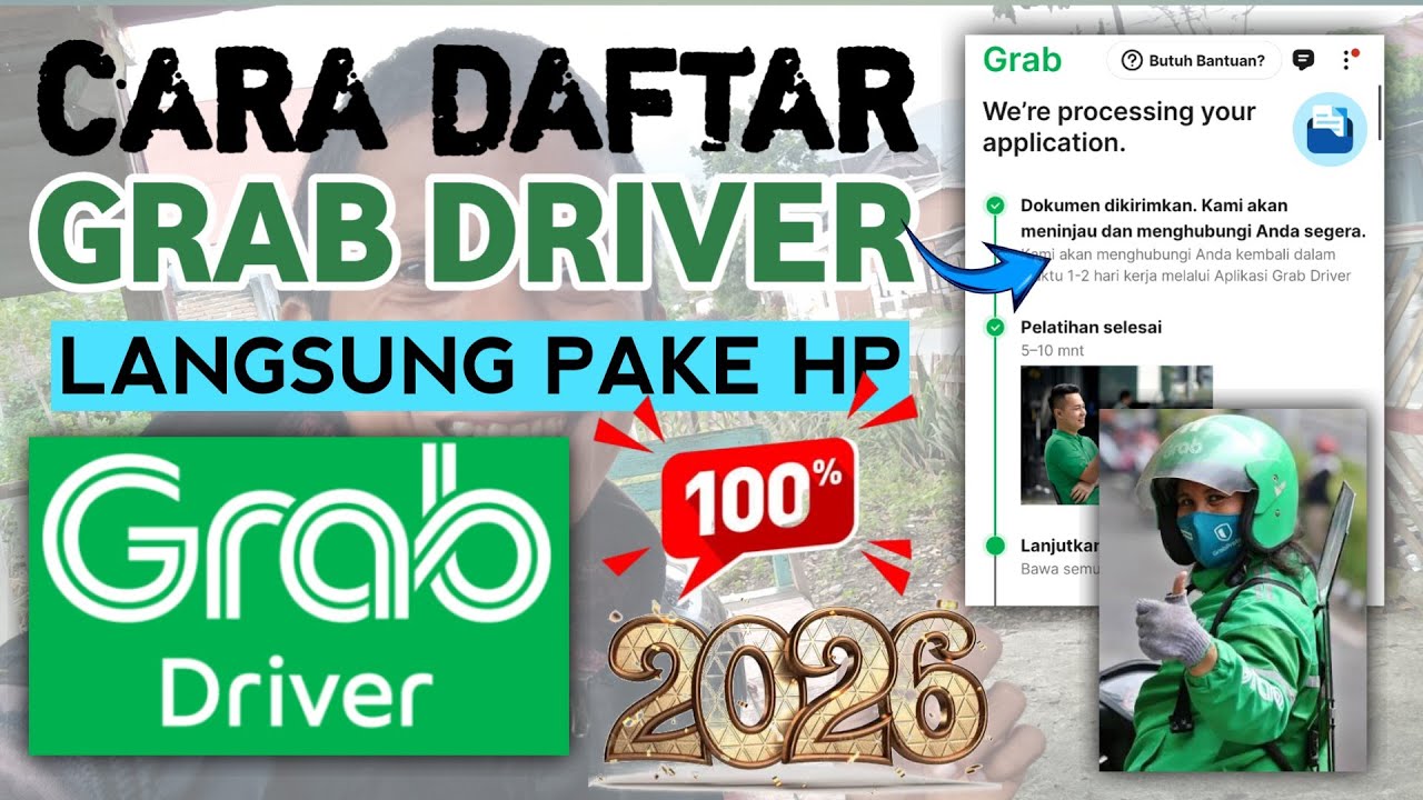 Cara Daftar Jadi Driver Grab Terbaru 2026 &bull; cara buat akun grab driver baru dari hp saja