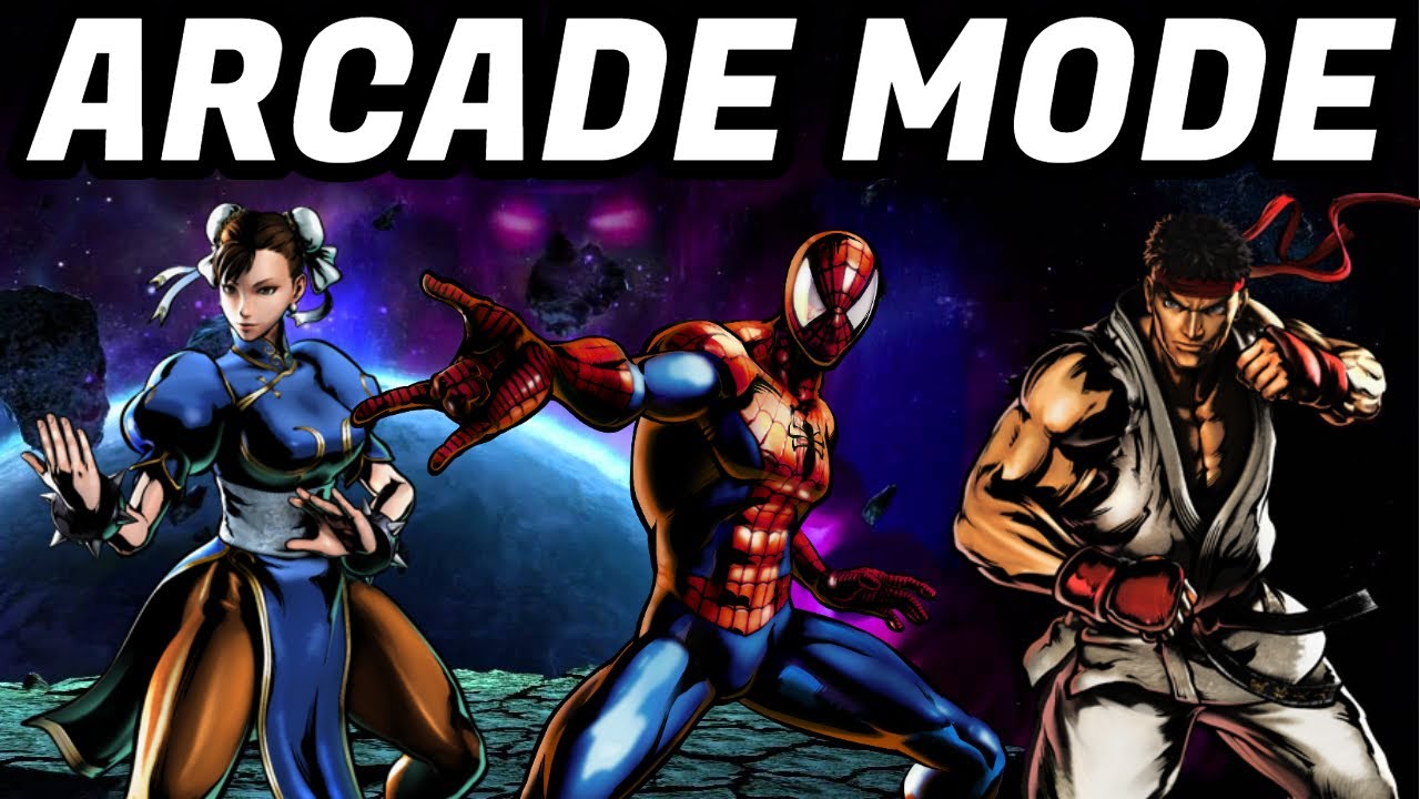 UMVC3 - ARCADE MODE - CHUN-LI/RYU/SPIDER-MAN!