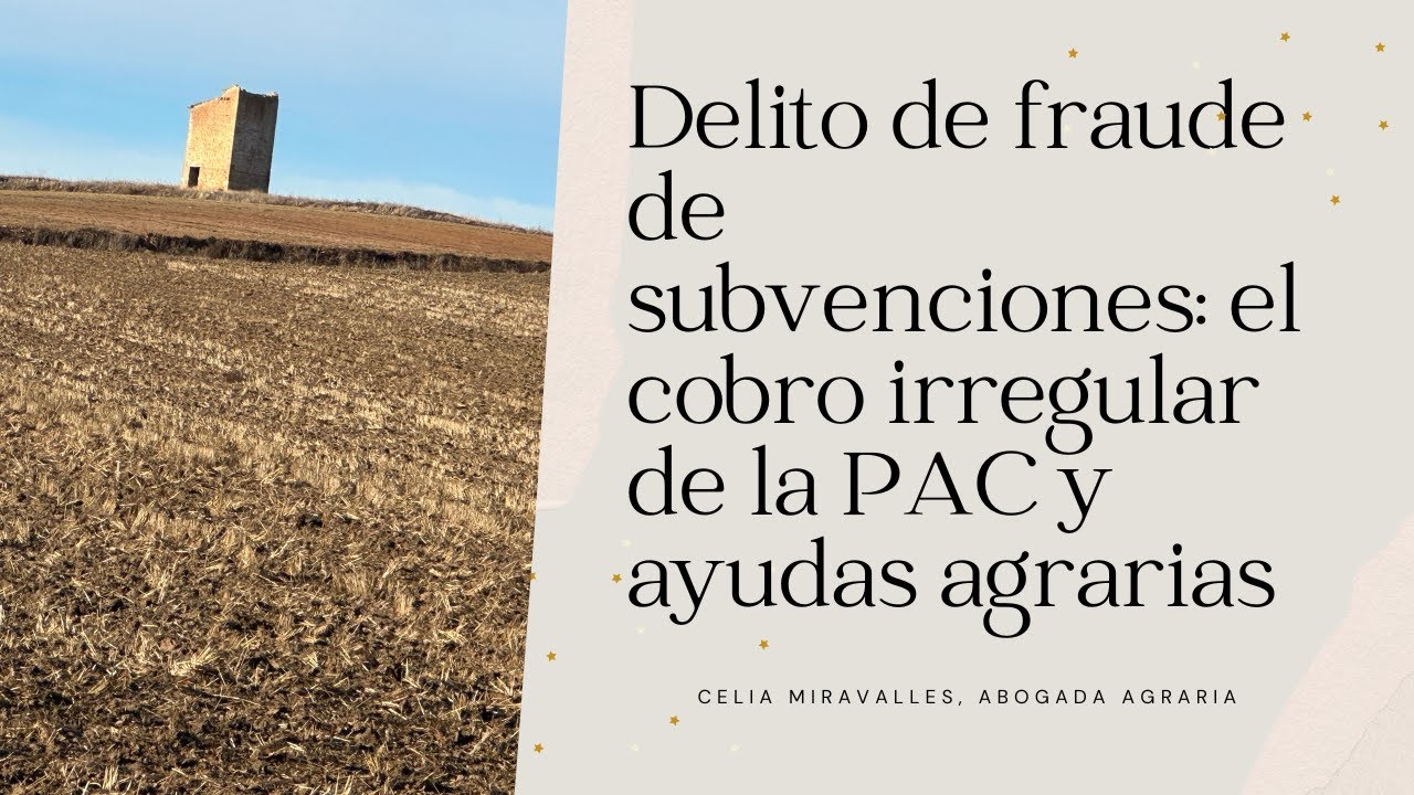 Delito de fraude de subvenciones: el cobro irregular de la PAC y ayudas agrarias