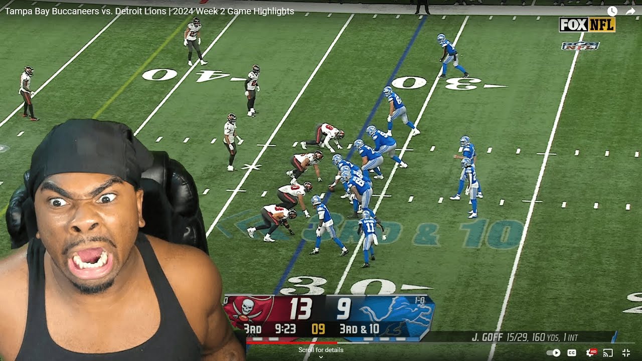 IM DISSAPOINTED!!!! Buccaneers vs. Detroit Lions | 2024 Week 2 Game Highlights REACTION